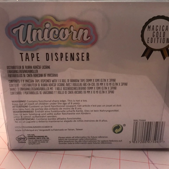 Unicorn Tape Dispenser,Magical Gold Rose Edition - Picture 3 of 3